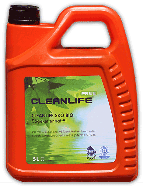 CLEANLIFE® FREE Sägekettenhaftöl BIO, 5 Liter